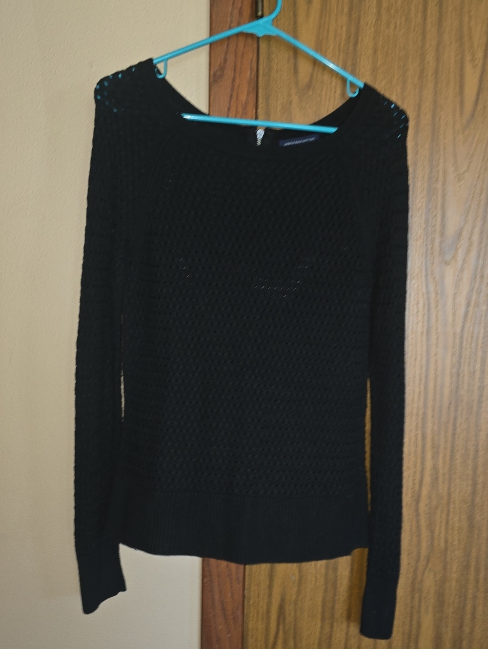 American Eagle Outfitters Black Crewneck Knit Sweater